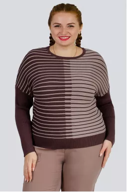 Джемпер в'язаний в принт великих розмірів