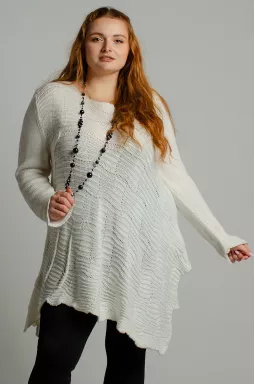 Джемпер текстурної в'язки великих розмірів