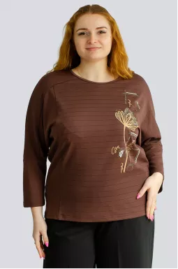 Джемпер з декором зі стразами великих розмірів