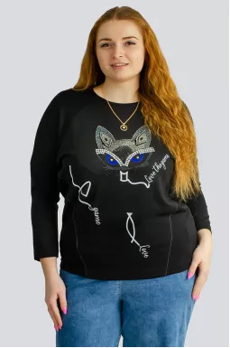 Джемпер з декором великих розмірів