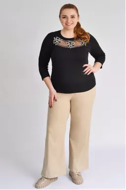 Джинсы широкие больших размеров