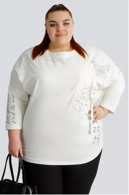 Джемпер з декором великих розмірів