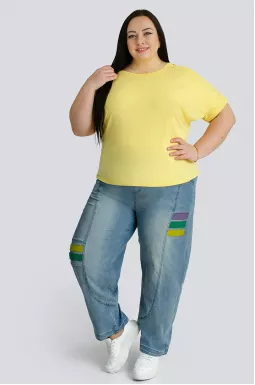 Джинси банани блакитні великих розмірів