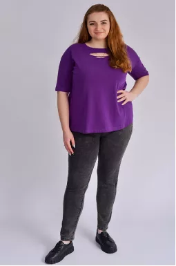 Джеггинсы черного и графитового цвета больших размеров