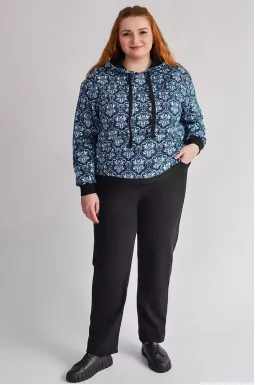 Джинси завужені в чорному кольорі зі шнурком великих розмірів