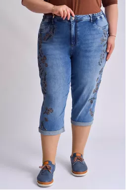 Капрі з візерунком зі стразів великих розмірів