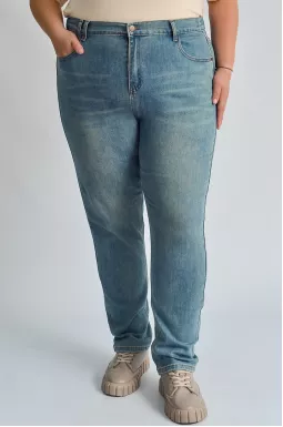 Завужені джинси з акцентом на задній кишені великих розмірів