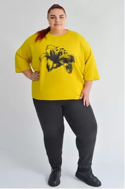 Графітові джинси 7/8 з декоративними деталями великих розмірів