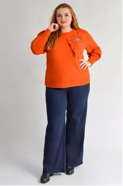 Джинси широкі з еластичним поясом великих розмірів