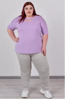 Джинси 7/8 в світло-бежевому відтінку великих розмірів