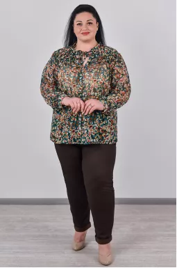 Джинси завужені в шоколадному кольорі з манжетами великих розмірів