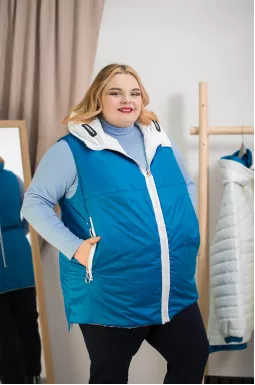 Жилет двухсторонний цветной супер батал