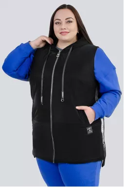 Жилет удлиненный с декором супер батал