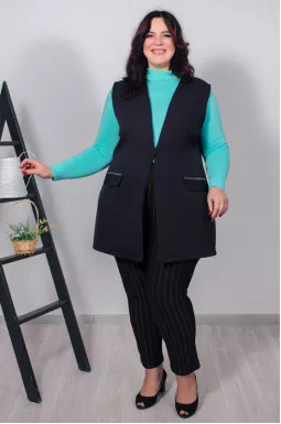  Классический длинный жилет с карманами супер батал