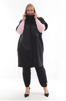 Жилет длинный утепленный флисом супер батал