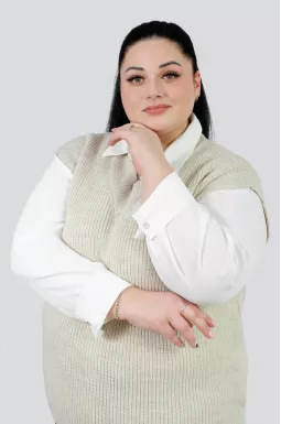 Жилет универсальный вязаный батал