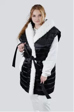 Стильный жилет с мехом батал