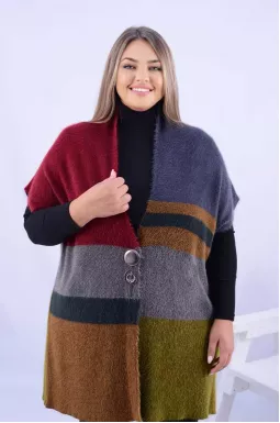 Кардиган вкорочений з прикрасою батал