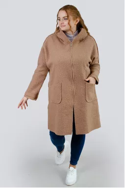 Кардиган длинный из искусственного меха на молнии супер батал