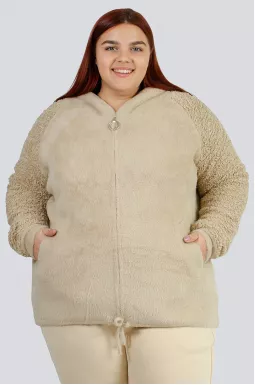 Меховая короткая кофта больших размеров