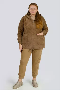 Короткая кофта с молнией больших размеров