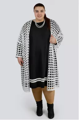 Кардиган вязаный больших размеров