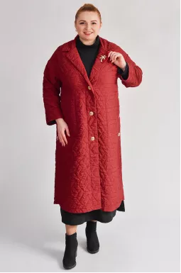 Кардиган з декоративною прикрасою та стьобаною фактурою великих розмірів