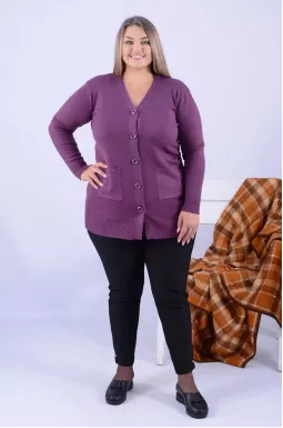Кофта короткая с пуговицами оверсайз