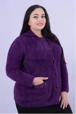 Піджак теплий з ґудзиками оверсайз великих розмірів