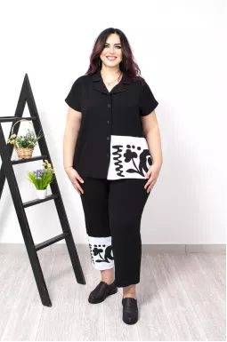  Стильный летний трикотажный костюм батал