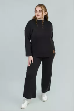 Теплый вязаный костюм универсального размера