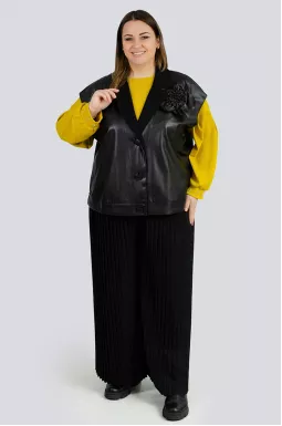 Костюм жилет и брюки-плиссе больших размеров