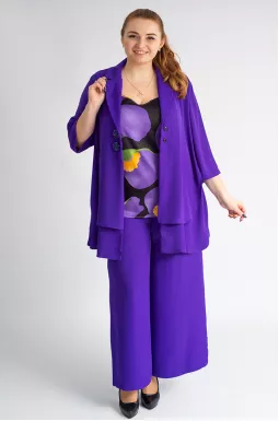 Брючный костюм с украшениями больших размеров