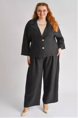 Костюм - брюки из льна свободного кроя больших размеров