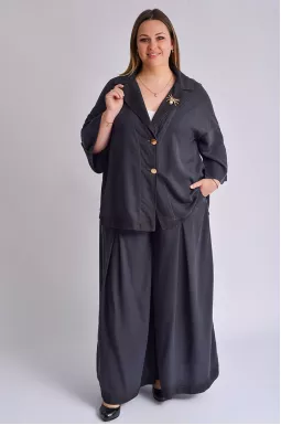 Костюм - брюки с декоративной фурнитурой больших размеров