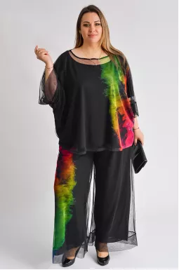 Костюм - брюки с ярким акцентом больших размеров