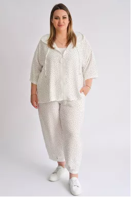 Костюм - брюки зі стразами на блискавці великих розмірів