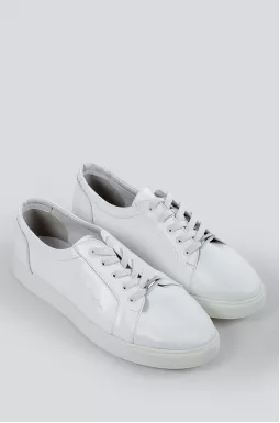 Кеды белые кожаные больших размеров