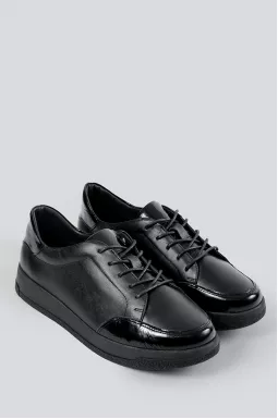 Кросівки шкіра/лак на широкі ніжки великих розмірів