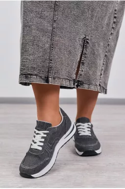 Текстильные кроссовки с белыми шнурками больших размеров