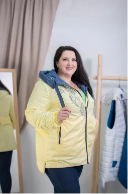 Куртка короткая двухстороннняя супер батал