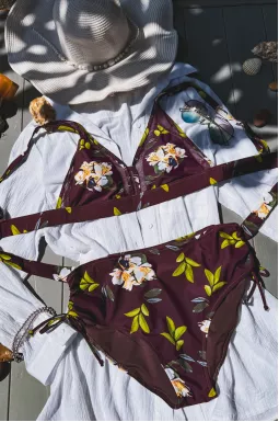 Стильний купальник в принт великих розмірів