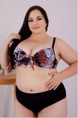 Купальник раздельный с рисунком батал