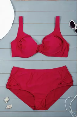 Купальник роздільний зібраний затяжками великих розмірів