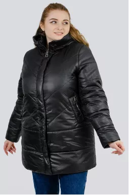 Зимова подовжена куртка супер батал