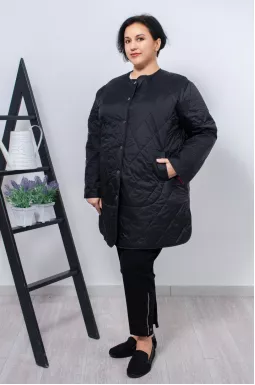 Классическая демисезонная куртка на кнопках супер батал