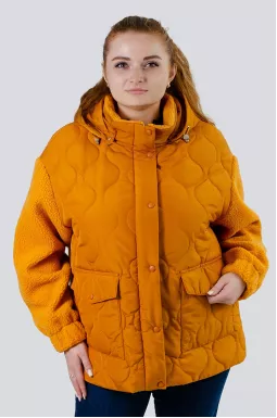 Куртка короткая с рукавами из искусственного меха супер батал