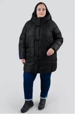 Куртка зимова з застібками на затяжках супер батал