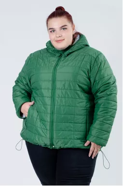 Коротка стьобана демісезонна куртка батал