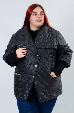 Стеганная куртка с диагональной планкой супер батал